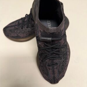 Yeezy Charcoal and Cocoa Knit Sneakers